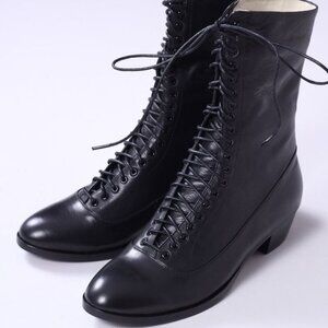 1910s INSPIRED Everyday Lace-up Boots - Black